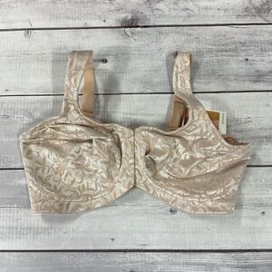 Amoena Mastectomy Bra Womens 36DD Nude Front Back Closure #2145 Wireless NEW